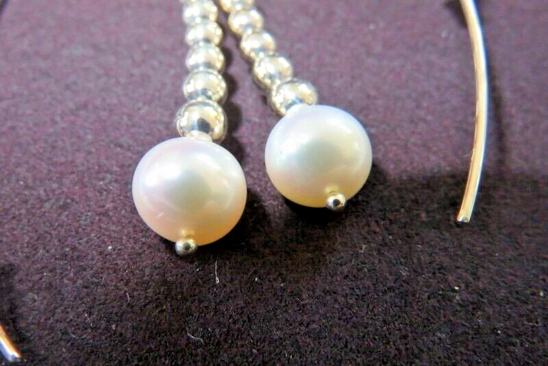 Nuevos Pendientes LAGOS Plata y 18K Firma Caviar Círculo Graduado Bola Ray Foto 3 de 4