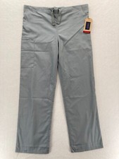 Cherokee Scrub Pants Women's Small Gray Straight Leg Workwear Drawstring NWT
