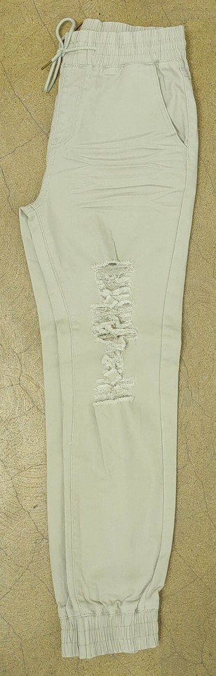 Men's STRETCH Cotton Twill - Rip Jogger Pants - Slim Fit - SIZES 40-46 ...