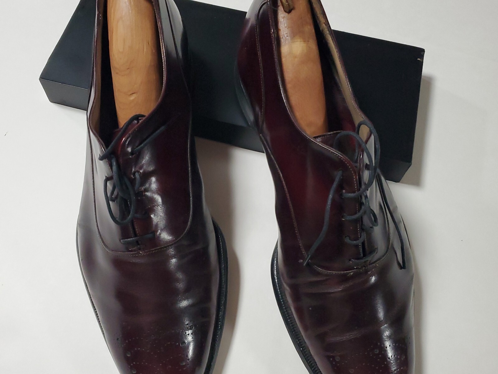 Johnson Murphy Men's Dress Lace Up Shoes Wine 9 1/2 D eBay