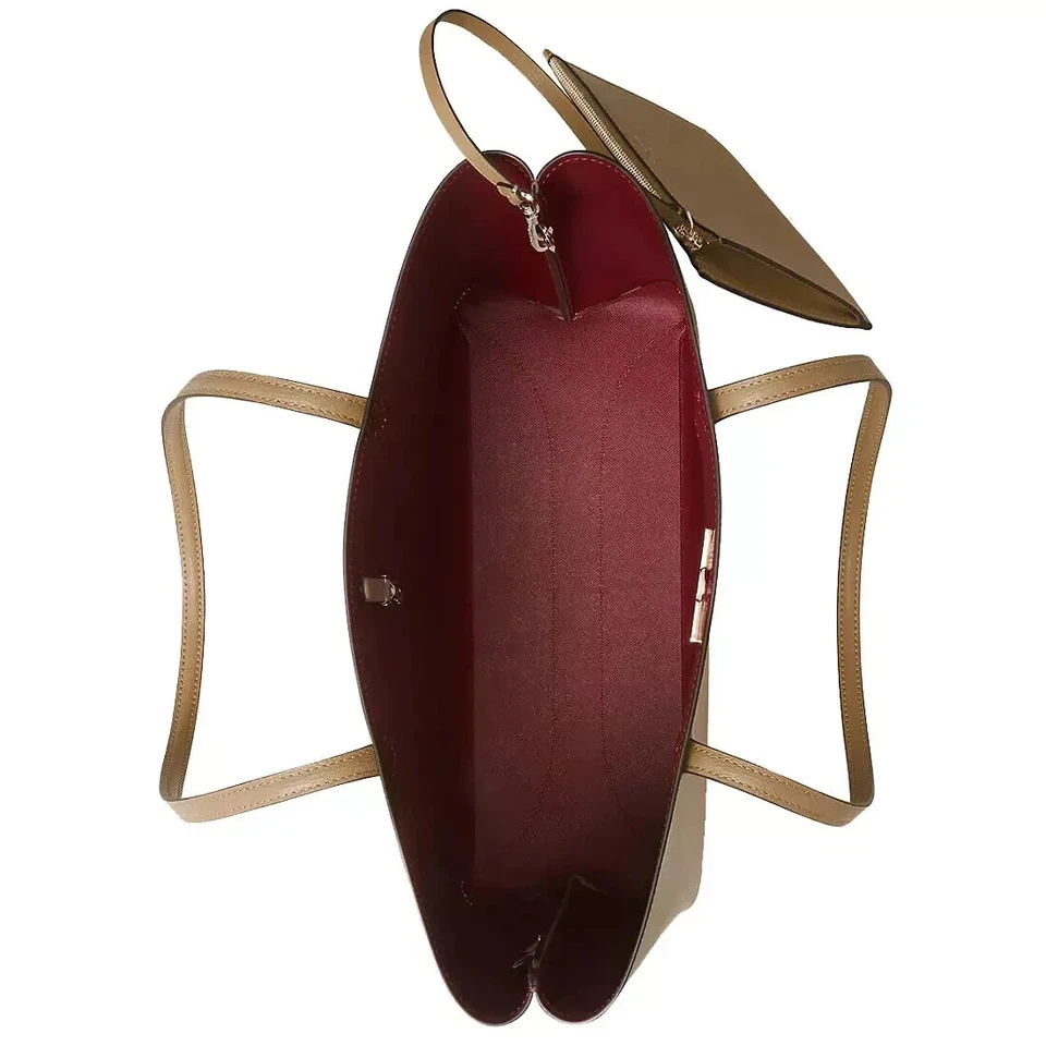 Nuevo Bolso Grande Kate Spade Todo el Día Cuero Taupe Atemporal Foto 3 de 4