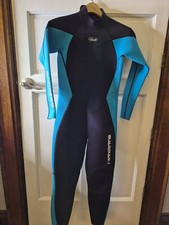 HEVTO Guardian I Full Wetsuit Neoprene Scuba Aqua blue Black SZ Small Tall