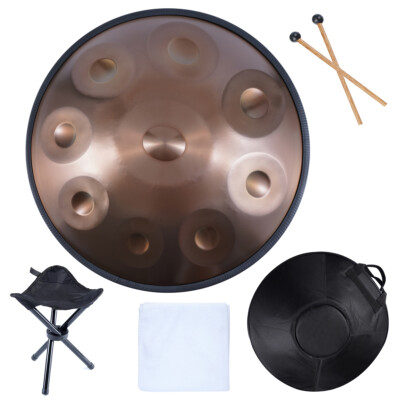 22in 9/10 Note Handpan Disc Beginner Percussion Hand Disc Good Sound New
