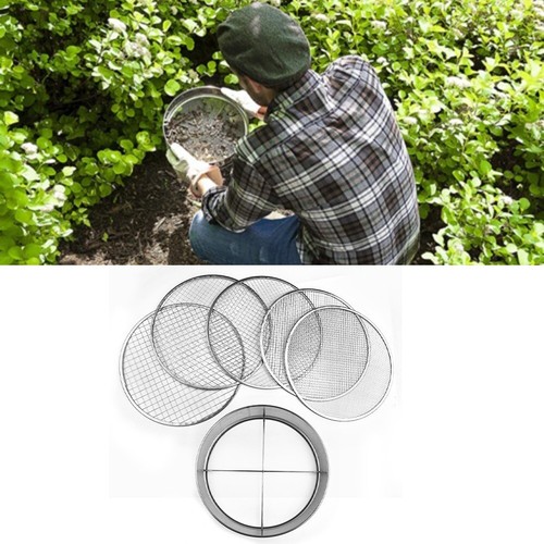 Tamis à Sable & Compost 50 Kg – Acier Inoxydable Mailles 2 Mm Pour Seau 5 Gallons – Jardin & Terrasse