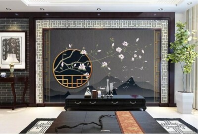 3D Art Flower Branch ZHUA25278 Wallpaper Wall Murals Removable Self-adhesive Ann