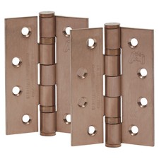 4 Inch Satin Copper Door Hinges for Fire Doors - CE Stamped - 4 x 3 Inch
