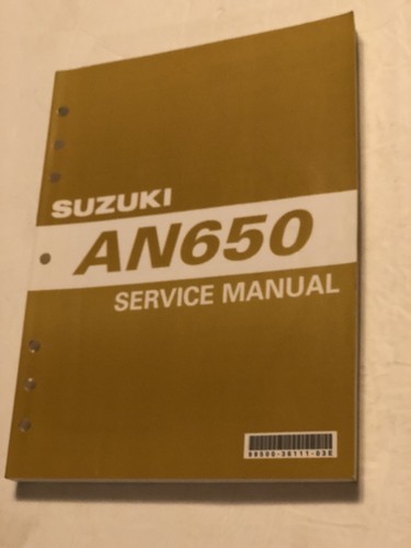 Suzuki AN650 Service Manual 99500-36110-03E from 2003