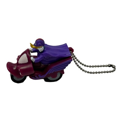 Vintage Darkwing Duck Keychain Drake Mallard 1990's Collectible PVC Figure Rare