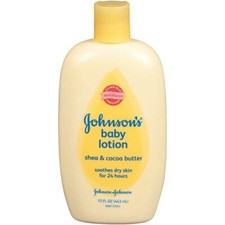 Johnson's Baby Lotion Shea  Cocoa Butter 15 Fl Oz Yellow Bottle Discontinued
