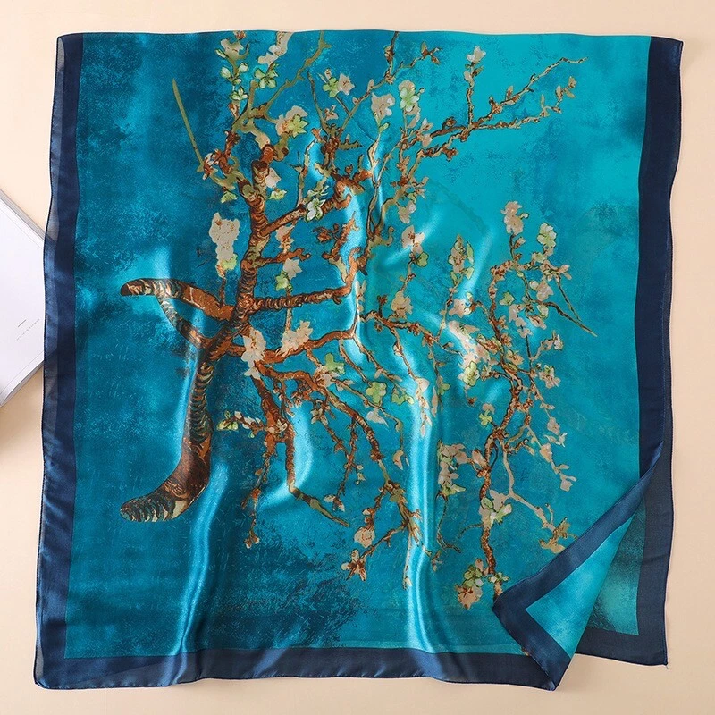 Van Gogh Almond Blossom Print Silk Scarf - image 4 of 4