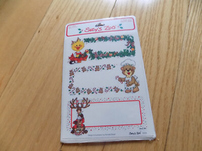 Suzy's Zoo Sticker Sheets Jar Labels Christmas Duck rare VTG 1980S CANNING Gifts