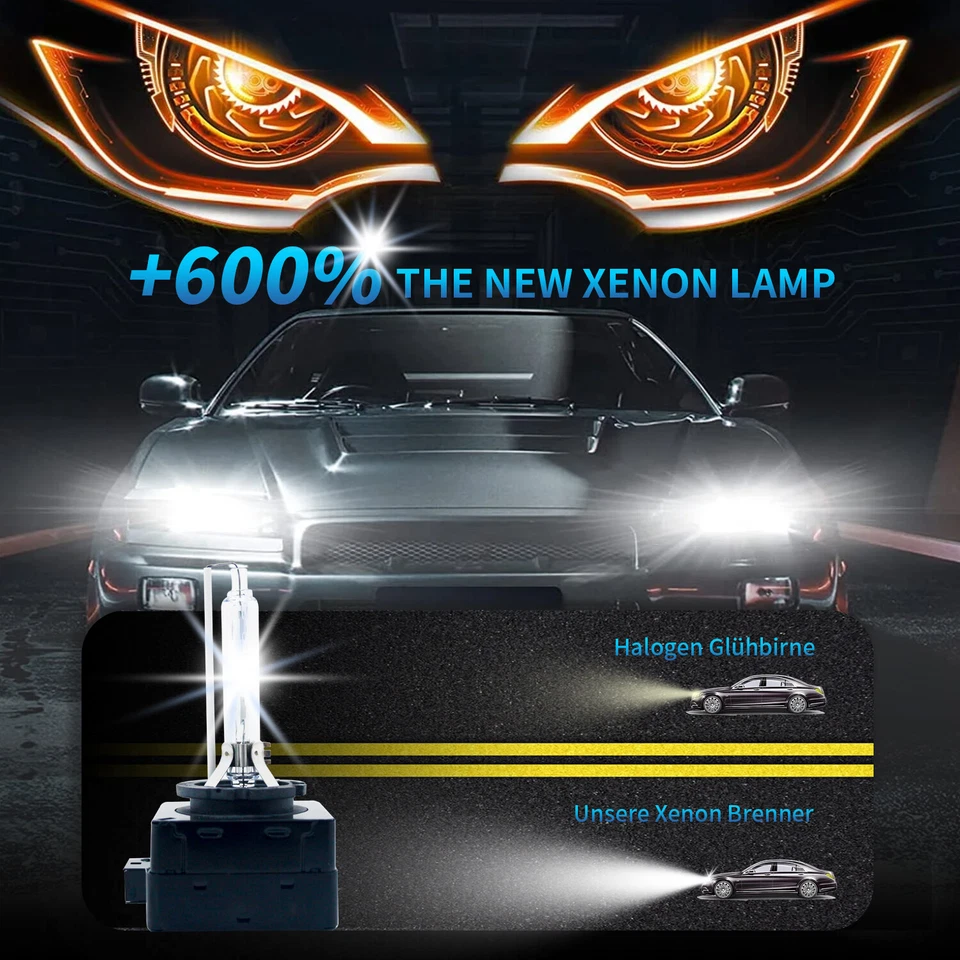 2x Bruciatori Xenon D1S 6000K per VW Jetta III 1K2 6000K Lampada Premium Edition - Immagine 2 di 4