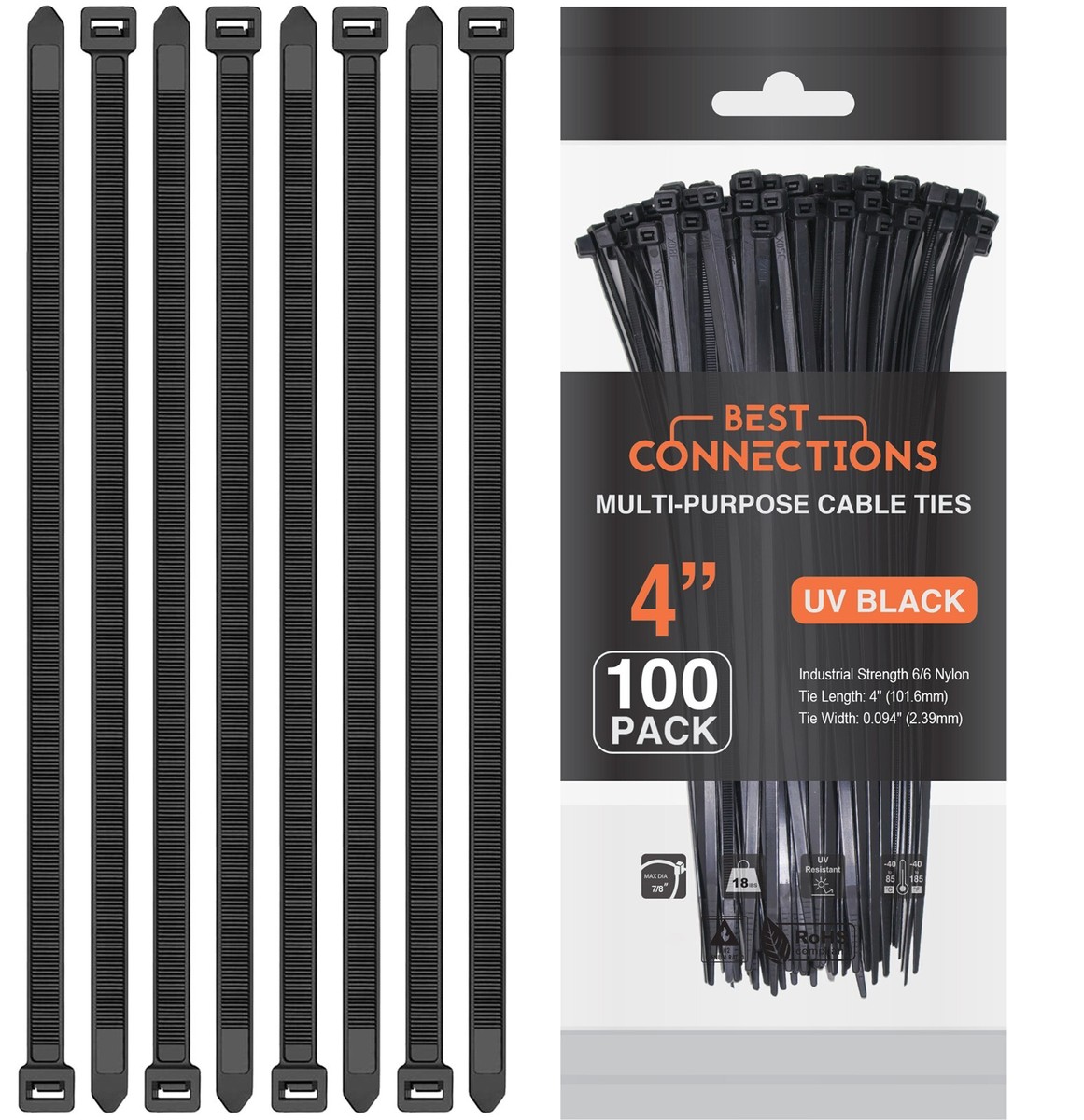 up2 u．tie　専用 up2 u．tie 専用 Cable Zip Ties 4” 6” 8” in Assorted Colors