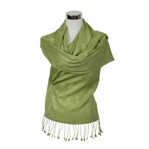 Pashmina Schal, Cashmere  Seide Hellgrün handgewebt scarf Paisley Light Green - Bild 1 von 2