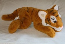 FAO Schwarz Plush Tiger Laying Floppy Super Soft 17  Adopt-A-Pet Stuffed Toy