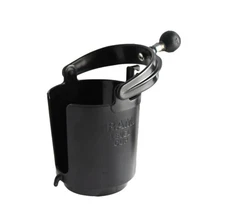 RAM Mount Self Leveling Cup Holder with 1 inch Ball RAMB132B-WH1