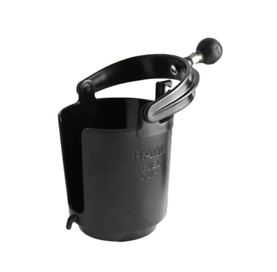RAM Mount Self Leveling Cup Holder with inch Ball RAMB132B-WH1