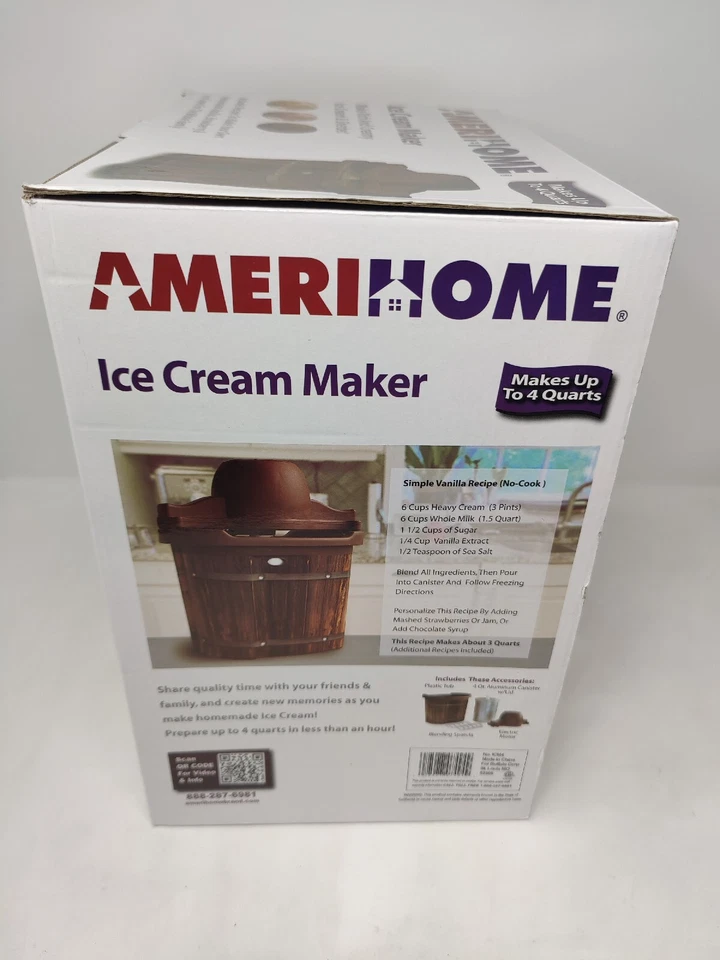 Heladera eléctrica AmeriHome de 4 cuartos de galón nueva en caja ICM4 aspecto vintage Foto 4 de 4