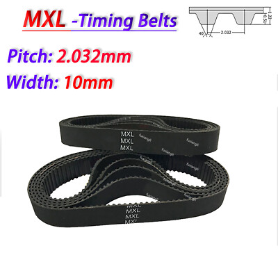 MXL32-MXL1637 Timing Belts Pitch 2.032mm Close Loop Synchronous Belt Width 10mm