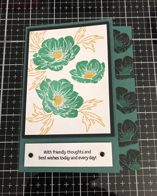 Card Set Of 4 Stampin Up Floral Essence Emerald Envy Any Occasion | eBay