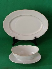 VASSOIO OVALE CON SALSIERA VINTAGE RICHARD GINORI PORCELLANA ARISTON. CJ94