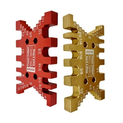 Portable Tenon Caliper Gauge Metric & Imperial Scale Card Gauge Aluminum-Alloy