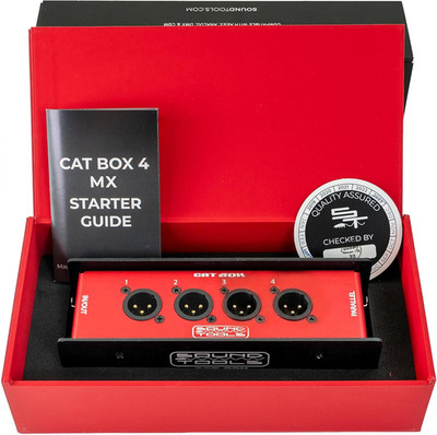 CAT Box MX   4 Male with Passive Analog Audio for Ethercon Daisy Chain   4 Chann