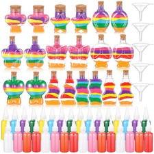 114 Pcs Sand Art Bottle Kit Include Sand Art Bottles, Colored Art Sand and Sm...