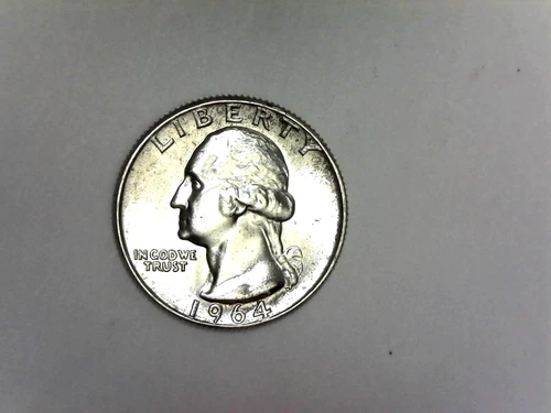 1964 d , Washington Quarter-AU+