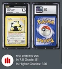Snorlax 27/64 Jungle Regular Rare 1999 CGC 7.5 NEAR MINT+