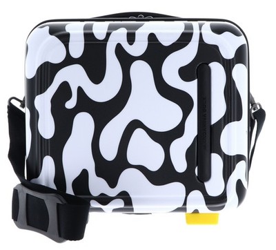 MANDARINA DUCK Logoduck + Printed Beauty Case Beauty Case Moire schwarz weiß Neu