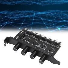 .  Cooling Fan Speed Controller PC 8 Channels Fan Hub With 4 Adjustable Knob 3PIN