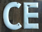 VINTAGE PORCELAIN LETTERS C E FROM ROUTE 66 OKLAHOMA FREE U.S. SHIP