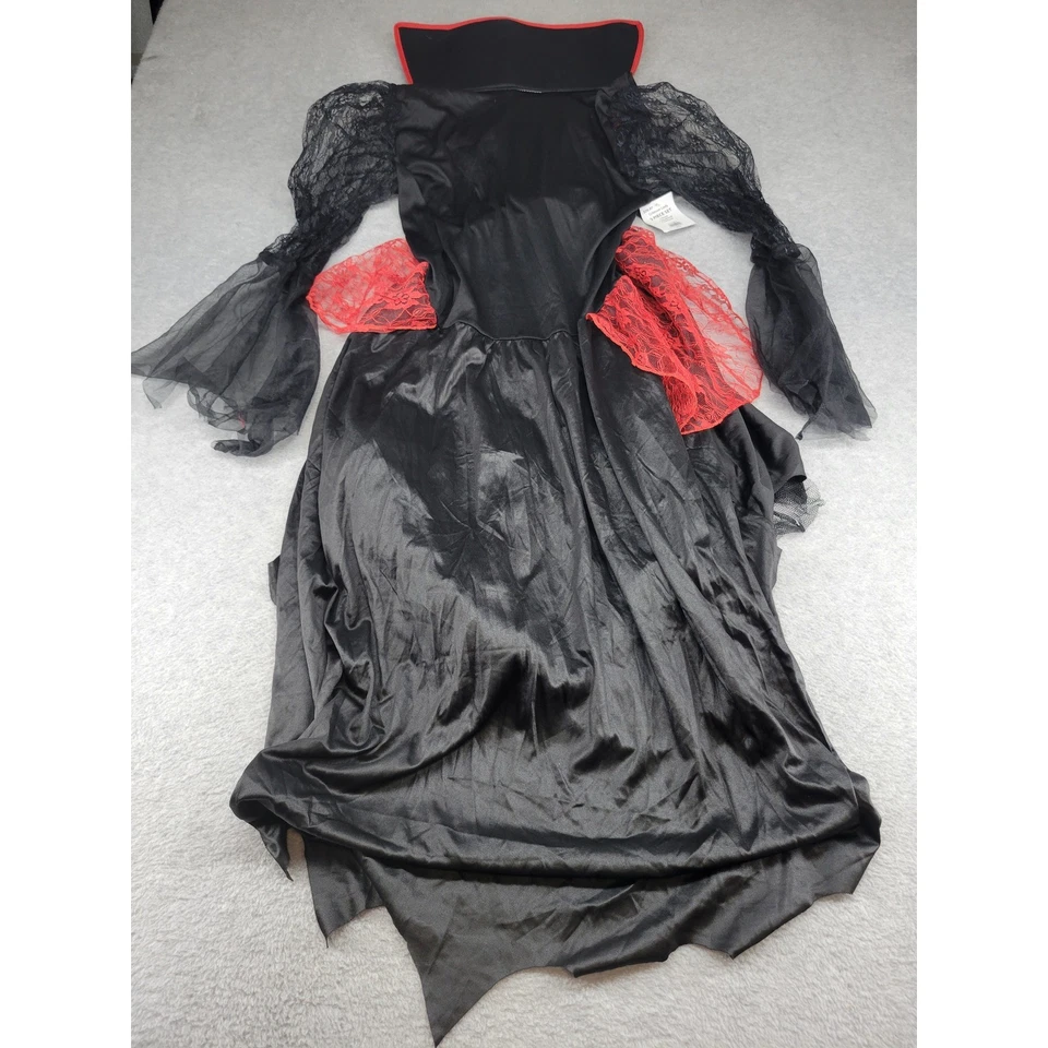 Vestido Disfraz Halloween Dama Carmesí Vampiro Para Mujer Talla Grande Foto 4 de 4