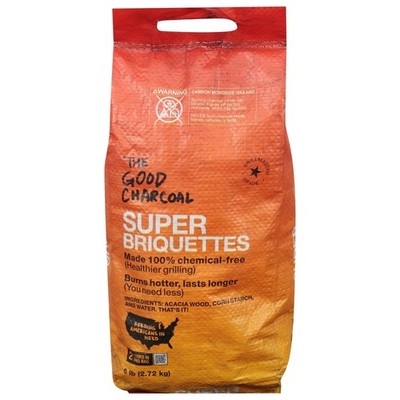 Acacia Hardwood Charcoal Briquettes 6lb Eco-Friendly BBQ Fast Heat