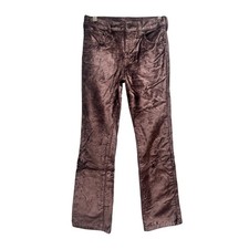 NWOT Free People In My Feels Velvet Flare Pants Mauve Size 24 High Rise Cropped