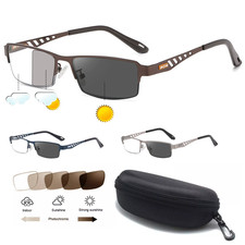 Photochromic Brown lens Reading Glasses Eyewear Sunglasses 0.0 4.0 UV400 Mens