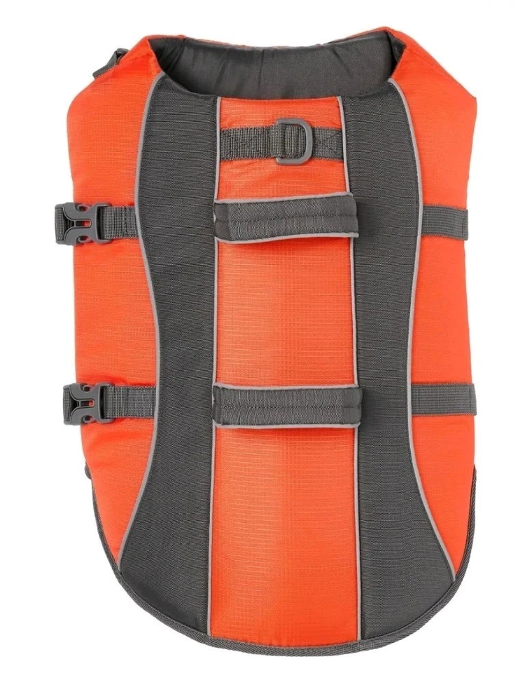 Chaleco salvavidas para perros 30-55 libras circunferencia grande 21"-25" naranja Frisco chaleco salvavidas mediano  Foto 4 de 4