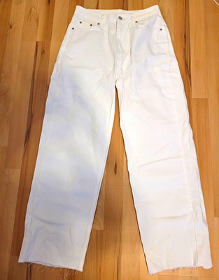 Shein Damen Jeans Weiß 5-Pocket-Style Gr. M Schrittlänge 70 cm