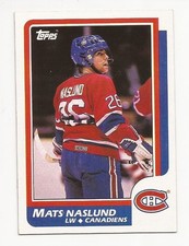 1986-87 Topps Hockey Montreal Canadiens Mats Naslund Card #161