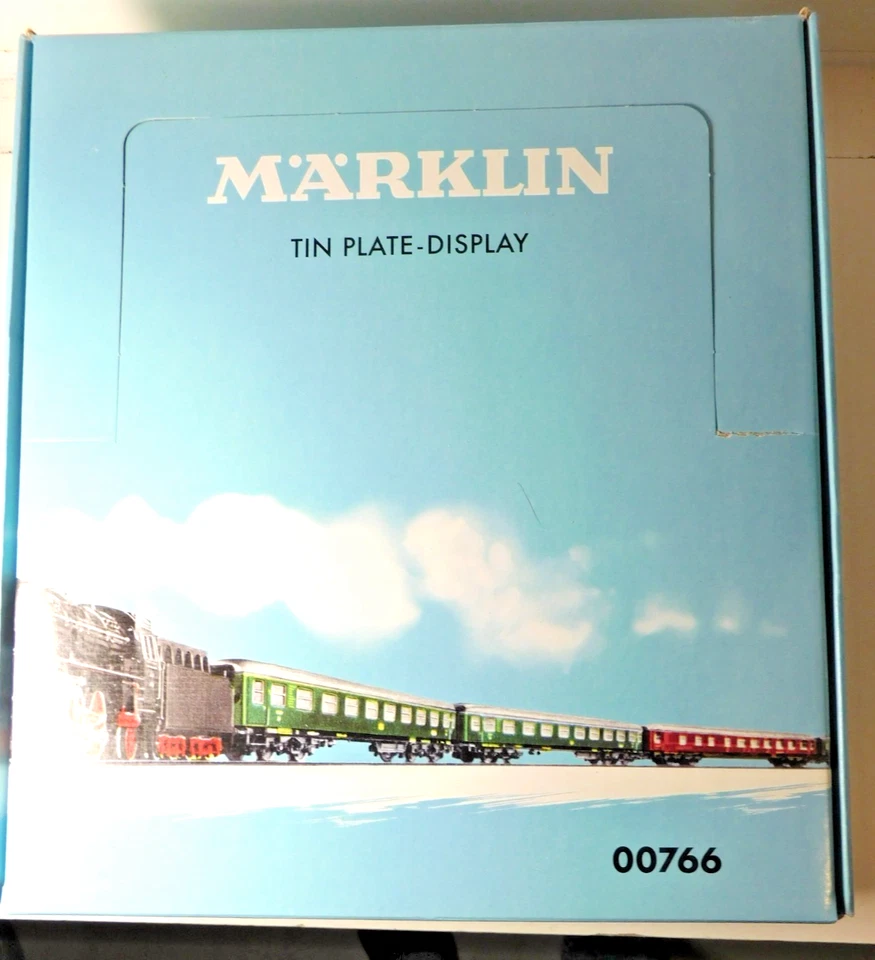 Märklin Tin Plate Display H0 00766, 12x Wagons von 00766-01 bis 00766-7, in OVP