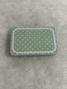 Scissors Riley Blake PINK Polka Dot Embroidery Green Box Sewing Quilting 3.5"