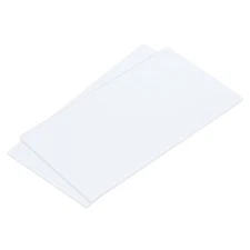 White ABS Plastic Sheet 7 x 4 x 0.16 Inch for DIY Crafts Pack of 2 Pcs