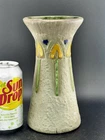ROSEVILLE MOSTIQUE GRAY 1916 ARTS AND CRAFTS YELLOW TULIP ARROWHEAD VASE 164-8