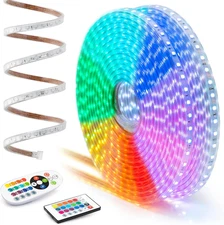 LED Strip Lights, 50 Ft Flat SMD 5050, Waterproof 16 Colors Multi Modes Color Ch