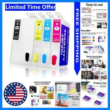 Refillable Sublimation Ink Cartridges for WF-7720, WF-7710 & More - High Yield