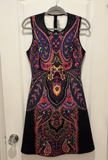 Clover Canyon Dress Womens Medium Multicolor Paisley Scuba M