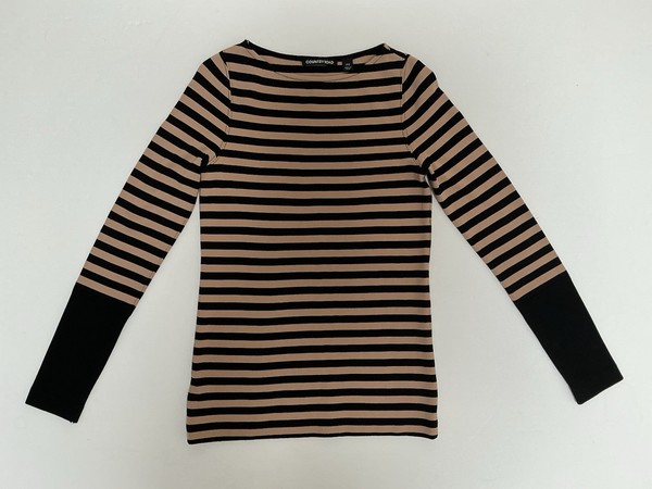 🌹COUNTRY ROAD WOMEN XXS-XS LONGSLEEVE TOP STRETCH T-SHIRT BLACK STRIPE AS NEW🌹