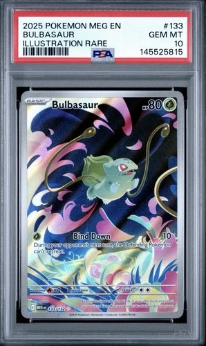 2025 POKEMON MEG EN-MEGA EVOLUTION ILLUSTRATION RARE #133 BULBASAUR