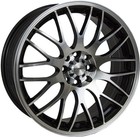 Alloy Wheels 17 Calibre Motion Black Polished Face For Ford Fiesta Mk4 95 02